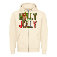 Sandshell Holly Jolly elf gnome Zipper Hoodie - NancyCooperArtShop