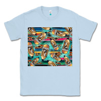 Dusty Blue Western Teacher Pencil Classic Tee - LillyAllenDesigns