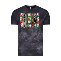 Cloud Black baseball serape cowhide turquoise leopard glitter  brushstrokes Vintage Tee - Artiststas