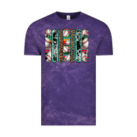 Cloud Purple baseball serape cowhide turquoise leopard glitter  brushstrokes Vintage Tee - Artiststas