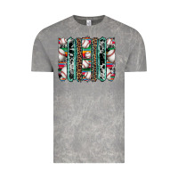 Cloud Rock baseball serape cowhide turquoise leopard glitter  brushstrokes Vintage Tee - Artiststas