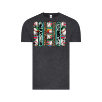 Vintage Black baseball serape cowhide turquoise leopard glitter  brushstrokes Vintage Tee - Artiststas