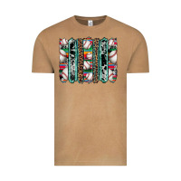Vintage Camel baseball serape cowhide turquoise leopard glitter  brushstrokes Vintage Tee - Artiststas
