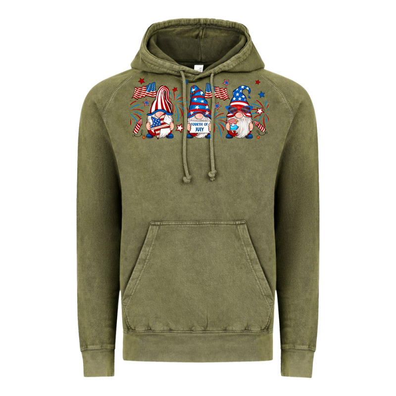 4th Of July Gnomes Libbey Glass Vintage Hoodie by RanaPortraitStore | Teevron