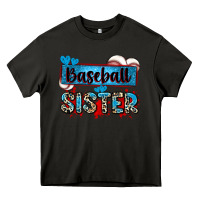 Asphalt baseball sister with leopard Heavy Core Tee - Zillion Design Studio