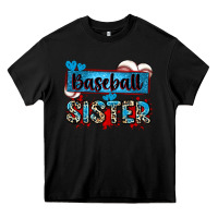 Black baseball sister with leopard Heavy Core Tee - Zillion Design Studio