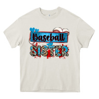 Cream baseball sister with leopard Heavy Core Tee - Zillion Design Studio
