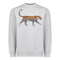 Heather Grey leopard Heavyweight Sweatshirt - LillyAllenDesigns
