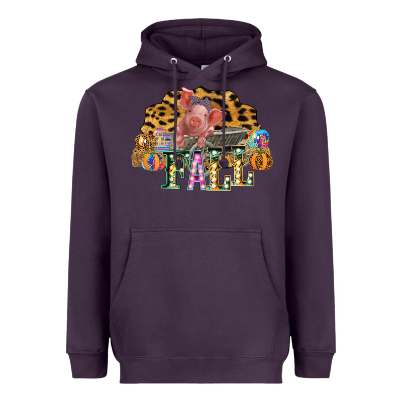 Fall Scene Pumpkin Watercolor Pig Wagon Serape Cheetah Heavyweight Hoodie by Bettercallsaul | Teevron