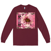 Burgundy breast cancer survivor Long Sleeve Tee - MaliasSmallBusiness