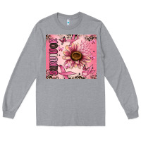 Heather Grey breast cancer survivor Long Sleeve Tee - MaliasSmallBusiness