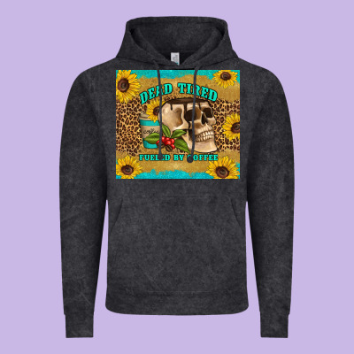 Dead Tired Fueled By Coffee Vintage Hoodie Designed By Artiststas