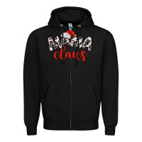Black Mama Claus Zipper Hoodie - MaliasSmallBusiness