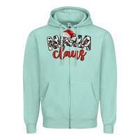Seafoam Mama Claus Zipper Hoodie - MaliasSmallBusiness