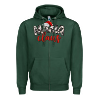 Sports Green Mama Claus Zipper Hoodie - MaliasSmallBusiness