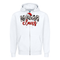 White Mama Claus Zipper Hoodie - MaliasSmallBusiness