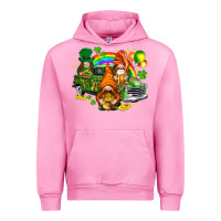 Fuchsia Pink St. Patrick's Day gnomies with leopard tumbler Urban Hoodie - HowdyJamesFarm