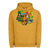 Pigment Peanut Butter St. Patrick's Day gnomies with leopard tumbler Urban Hoodie - HowdyJamesFarm