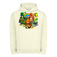 Pigment Pistachio St. Patrick's Day gnomies with leopard tumbler Urban Hoodie - HowdyJamesFarm