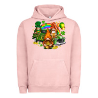 Pigment Salmon St. Patrick's Day gnomies with leopard tumbler Urban Hoodie - HowdyJamesFarm