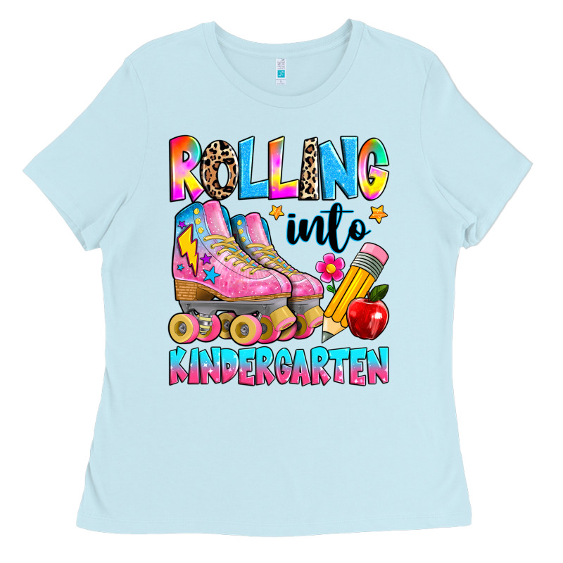 Rolling Into Kindergarten Grade Ladies Tee by texasbilliewilder | Teevron