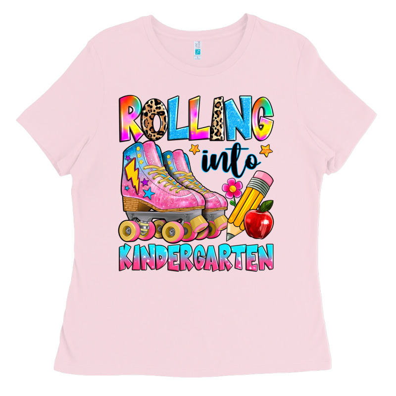 Rolling Into Kindergarten Grade Ladies Tee by texasbilliewilder | Teevron