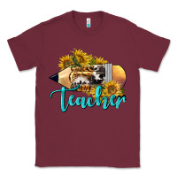 Burgundy Western Teacher Pencil Classic Tee - LillyAllenDesigns