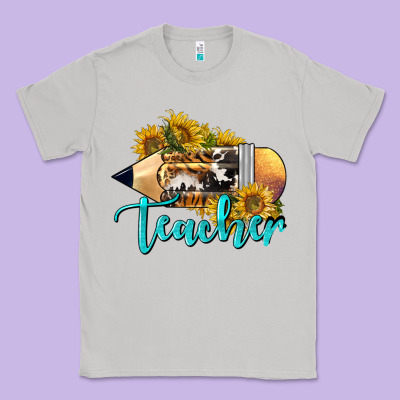 Western Teacher Pencil Classic Tee Designed By Lillyallendesigns