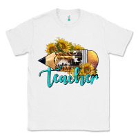 White Western Teacher Pencil Classic Tee - LillyAllenDesigns