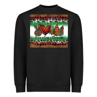 Black Peace Love Christmas Trees Heavyweight Sweatshirt - Jasminsmagicworld