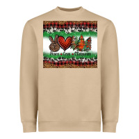 Mushroom Peace Love Christmas Trees Heavyweight Sweatshirt - Jasminsmagicworld