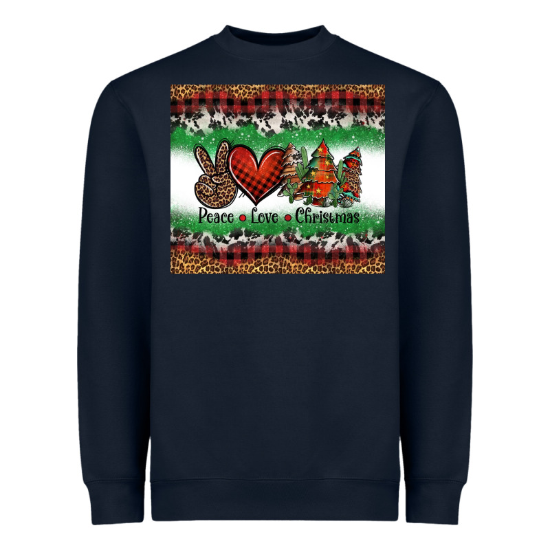 Peace Love Christmas Trees Heavyweight Sweatshirt by Jasminsmagicworld | Teevron