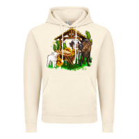 Vintage Artic jesus holy night cows and sunflowers Vintage Hoodie - AdoDesignShop