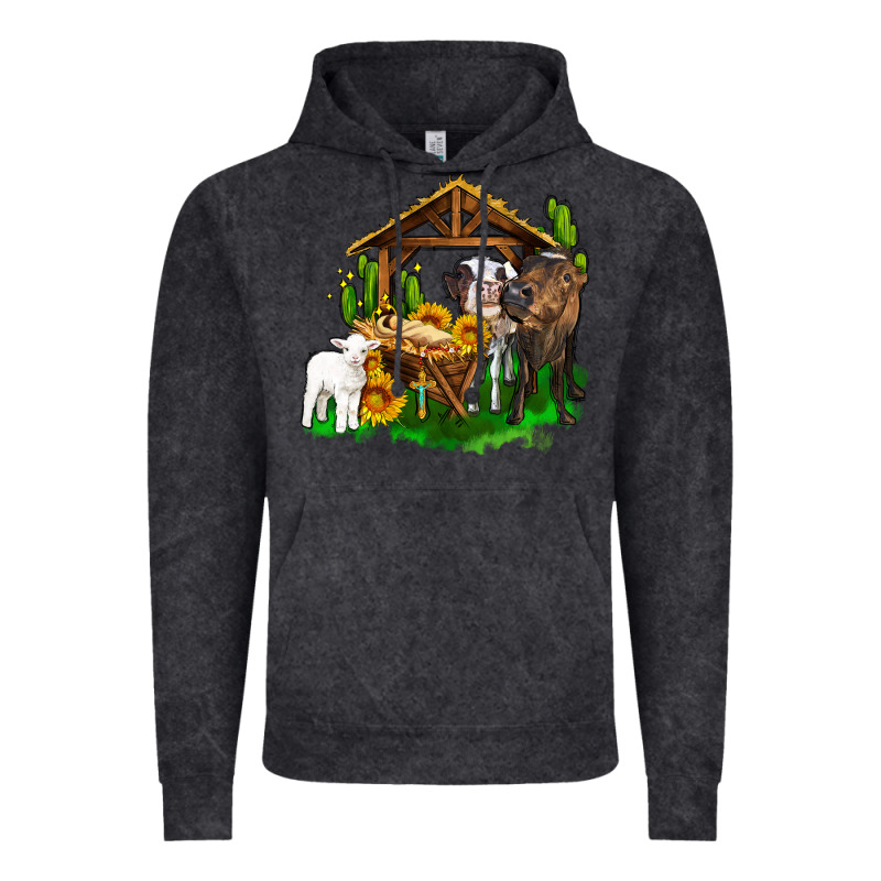 Jesus Holy Night Cows And Sunflowers Vintage Hoodie by AdoDesignShop | Teevron