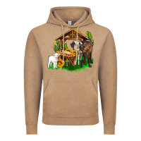 Vintage Coffee jesus holy night cows and sunflowers Vintage Hoodie - AdoDesignShop