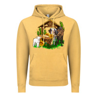 Vintage Mustard jesus holy night cows and sunflowers Vintage Hoodie - AdoDesignShop