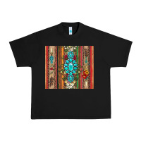 Black gemstone flowers arrow with leopards and serape Urban Heavy Tee - Artiststas