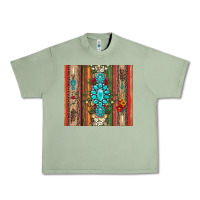 Oil Green gemstone flowers arrow with leopards and serape Urban Heavy Tee - Artiststas