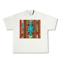 Pistachio gemstone flowers arrow with leopards and serape Urban Heavy Tee - Artiststas