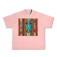 Salmon gemstone flowers arrow with leopards and serape Urban Heavy Tee - Artiststas