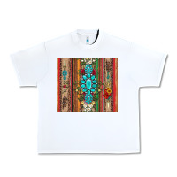 White gemstone flowers arrow with leopards and serape Urban Heavy Tee - Artiststas