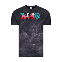 Cloud Black xoxo with cow Vintage Tee - AdoDesignShop