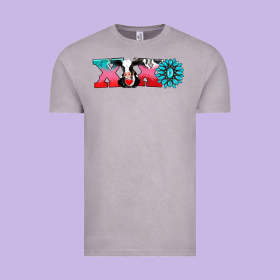 Xoxo With Cow Vintage Tee Designed By Adodesignshop
