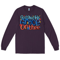 Plum god shed his grace on the thee Long Sleeve Tee - MaliasSmallBusiness