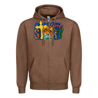 Chestnut True Story Holy Family Zipper Hoodie - MaliasSmallBusiness