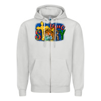 Dove Grey True Story Holy Family Zipper Hoodie - MaliasSmallBusiness