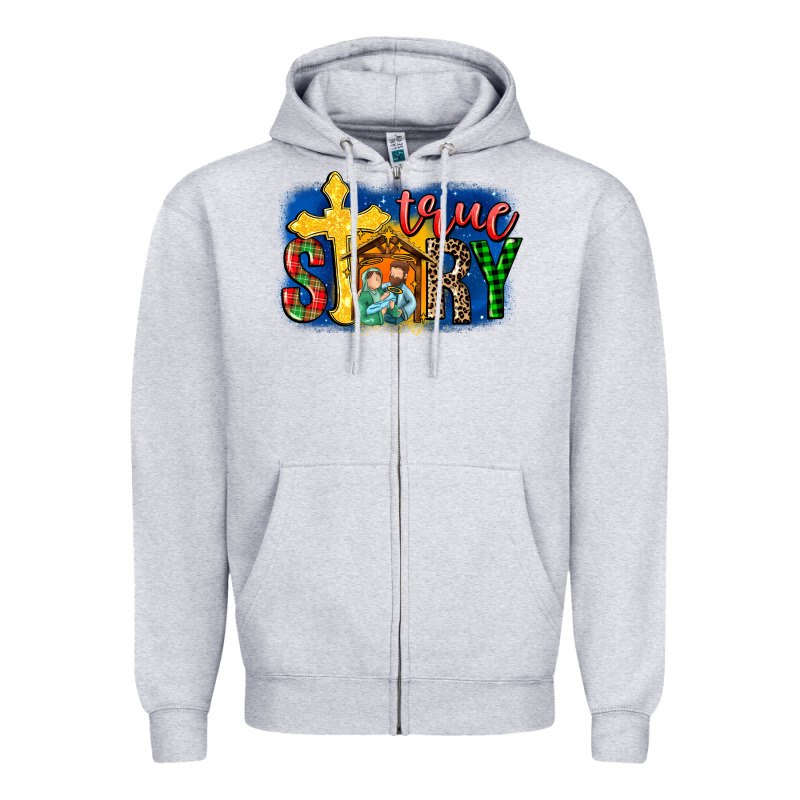 True Story Holy Family Zipper Hoodie by MaliasSmallBusiness | Teevron
