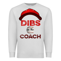 Dove Grey Dibs On The Coach Baseball Premium Sweatshirt - Bettercallsaul