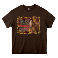 Chocolate Brown all i want for christmas is a horse Heavy Core Tee - RanaPortraitStore