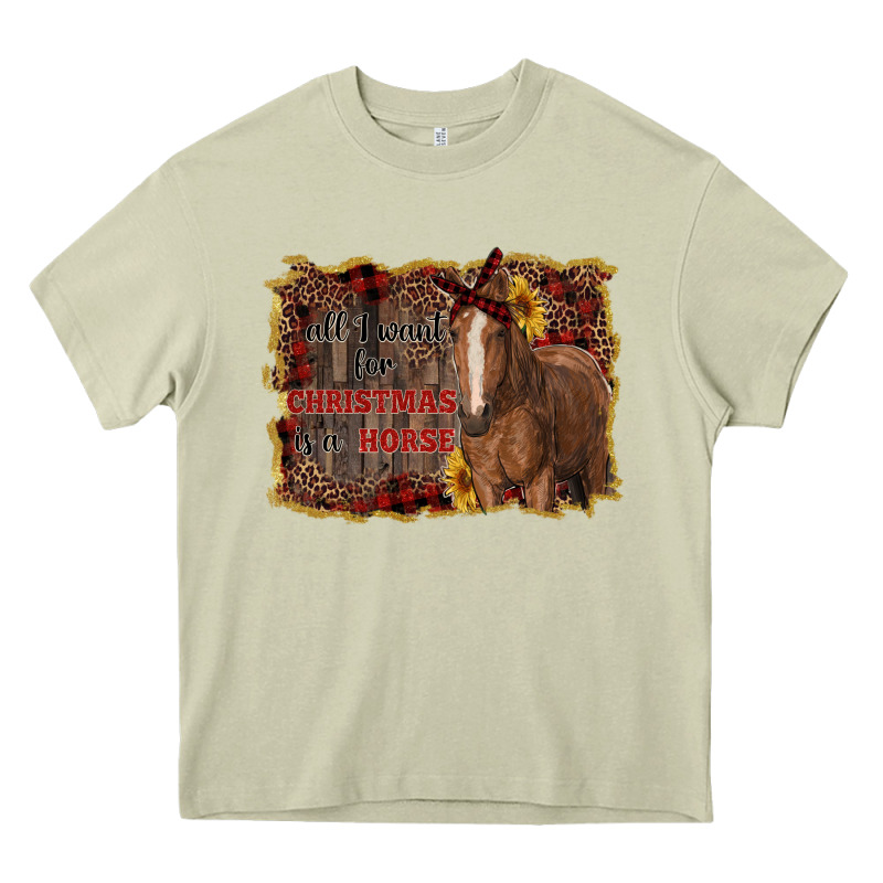 All I Want For Christmas Is A Horse Heavy Core Tee by RanaPortraitStore | Teevron